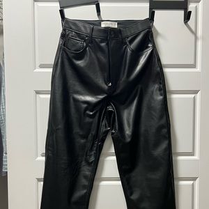 Abercrombie high rise leather pants